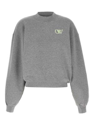 OFF-WHITE: Sweatshirts & Sweaters - Embroidered Sweatshirt