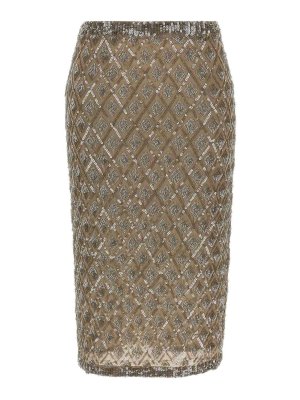 P.A.R.O.S.H.: Knee length skirts & Midi - Gild Skirt