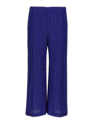 PLEATS PLEASE ISSEY MIYAKE: Pantalones casual - Pantalón Casual - Azul