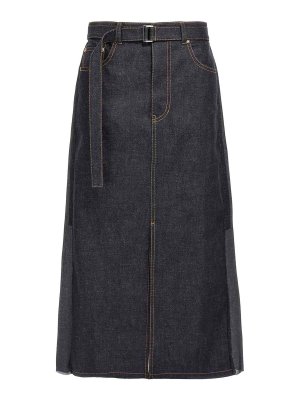 Alexander Mcqueen Denim Mini Skirt - Light Blue