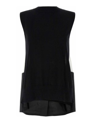 Sacai: vests - Patchwork Vest