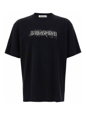 Tシャツ・カットソー AMIRI Men Polo Shirts AMJYTE1179BLACK Black Amiri T-Shirt - Black - Men | AMJYTE1179BLACK | thebs.com