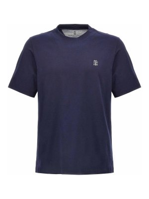 Kiton Blue Stretch Cotton Jersey T-Shirt - Men