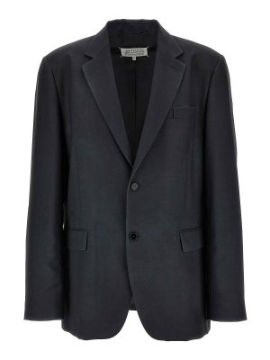 Maison Margiela: blazers - Single-Breasted Mohair Blazer