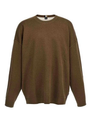 Hugo Boss: Suéteres con cuello pico - Suéter Cuello Redondo - Marrón