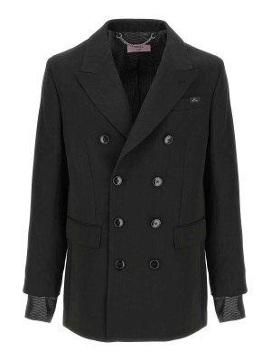 MARTINE ROSE: giacche blazer - Blazer a doppio petto a strisce