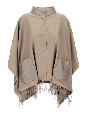 ETRO ケープ Etro ケープ/ポンチョ - ベージュ | 1146690140800