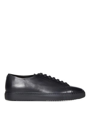 Doucal's: trainers - Black Leather Sneakers