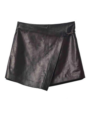 KARL LAGERFELD: Trousers Shorts - Leather shorts