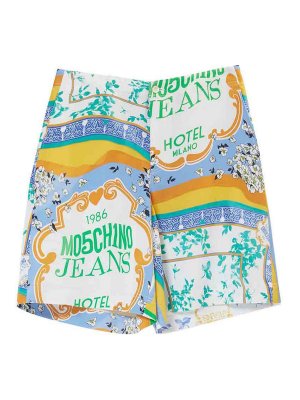 MOSCHINO JEANS: Trousers Shorts - Short trousers crack printing