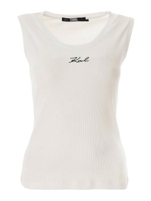 KARL LAGERFELD: Tops & Tank tops - Logo Rib Tank Top