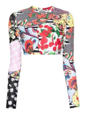 MOSCHINO JEANS: Top e canotte - Top con ritagli di stampa dell'archivio