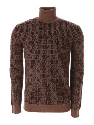 MOSCHINO: Rollkragenpullover  und Polo-Ausschnitt - Rollkragenpullover - Braun