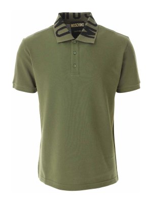 MOSCHINO: polo shirts - Embroidered Neck Polo