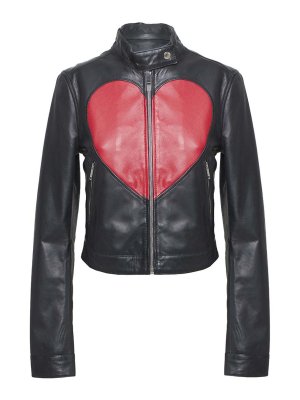 Self Portrait Burgundy Leather Jacket - Women