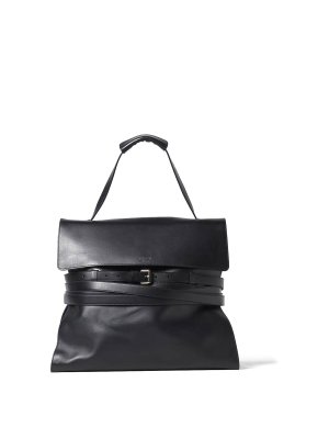 FURLA SLEEK M BELT BAG レザー ボディバッグ Furla Sleek hammered leather belt bag - Black - Women | 1056722