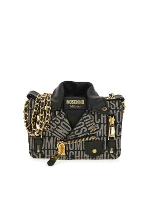 MOSCHINO: borse a tracolla - Biker Logo Lurex