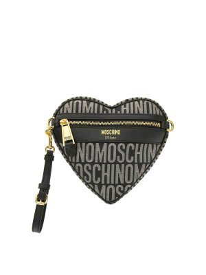 MOSCHINO: borse a tracolla - Logo Lurex Cuore