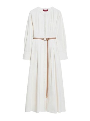 MAX MARA STUDIO: knee length dresses - Orvieto Cotton Shirt Dress