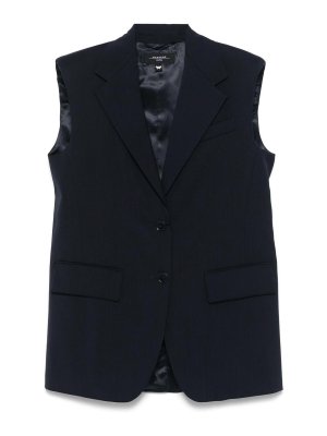 WEEKEND MAX MARA: waistcoats & gilets - Gilet In Stretch Wool Canvas