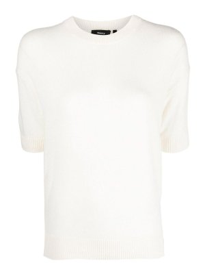 Theory: t-shirts - Crew-Neck Cashmere T-Shirt From