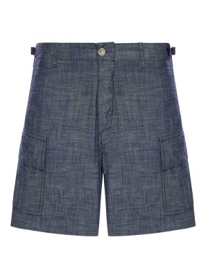 C.P. COMPANY: pantaloni shorts - Shorts cargo Chambray
