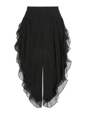 VALENTINO GARAVANI: casual trousers - Georgette Baloon Pants