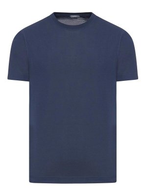 Tシャツ・カットソー PAOLO PECORA Men T Shirts F02340546685 Blue Paolo Pecora Cotton T-Shirt - Blue - Men | F02340546685