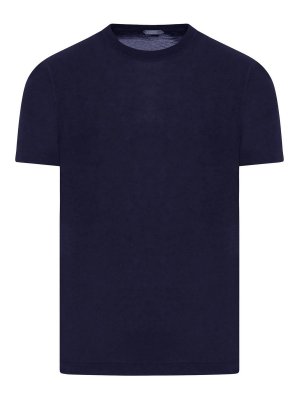 Tシャツ・カットソー ZANONE Men T-shirt Blue 1 815194ZG380 Z0178 Zanone Short Sleeve Cotton T-Shirt - Blue - Men