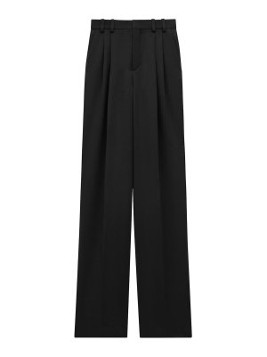 SAINT LAURENT: casual trousers - High-Waisted Straight-Leg Trousers