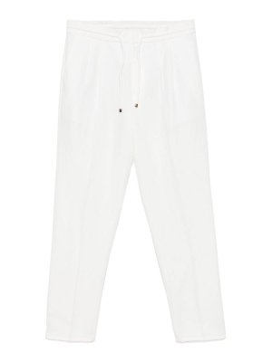 BRUNELLO CUCINELLI: casual trousers - Linen Blend Drawstring Trousers