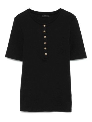 ANINE BING: Tシャツ - Tシャツ - 黒