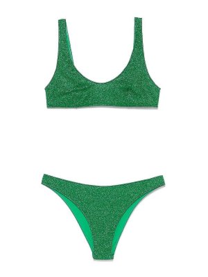 ビキニ ELISABETTA FRANCHI Women Swimsuit CS72B51E2DC6 GREEN Elisabetta Franchi Chain One-Piece Swimsuit - Green