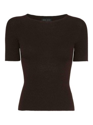 ROBERTO COLLINA: Pull col rond - Pull Col Rond - Marron