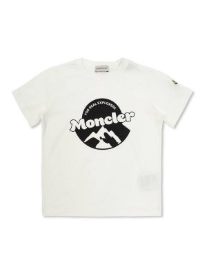 MONCLER JR: t-shirt - T-shirt logo-stampa