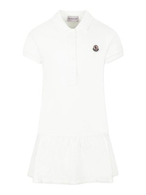 MONCLER JR: knee length dresses - Piquet Polo Dress