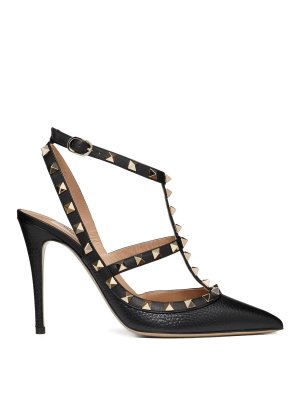 VALENTINO GARAVANI: court shoes - 100Mm Rockstud Caged Pumps