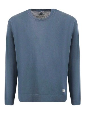 C.P. COMPANY: Strickpullover mit Rundhalsausschnitt - Rundhalspullover - Grün