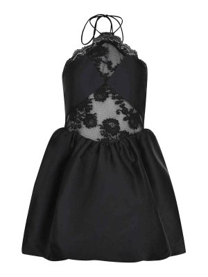 Self Portrait: Knielange Kleider - Knielanges Kleid - Schwarz