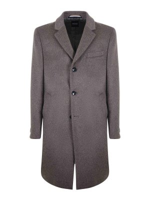 Hugo Boss: short coats - Hugo Coat In Wool And Cashmere