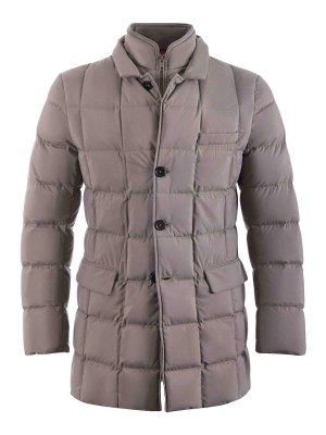 FAY: padded coats - Long Quilted Nylon Down