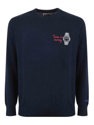 MC2 SAINT BARTH: Suéteres con cuello pico - Suéter Cuello Redondo - Azul