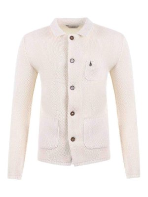 PAOLONI: cardigans - Honeycomb Knit Cardigan