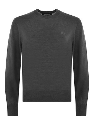DSQUARED2: maglia collo rotondo - Maglione dsquare fatto di lana vergine