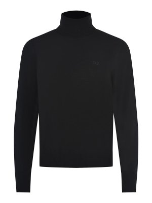DSQUARED2: Strickpullover mit Rundhalsausschnitt - Rundhalspullover - Schwarz