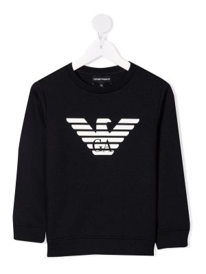 EMPORIO ARMANI: Sweatshirts & Pulls - Sweat-Shirts - Bleu Foncé