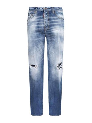 DSQUARED2: straight leg jeans - Trousers