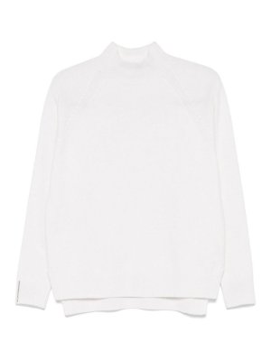PESERICO: U-Boot-Ausschnitt - U-Boot-Pullover - Weiß