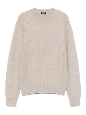 ZEGNA: Strickpullover mit Rundhalsausschnitt - Rundhalspullover - Schwarz