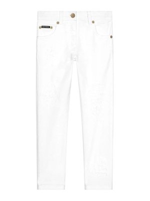 Dolce & Gabbana Jr: Pantalones casual - Pantalón Casual - Blanco
